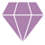 purple diamond icon representing luxury eight facets
