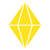 yellow diamond shaped object representing a seven point star symbolizing achievement and excellence